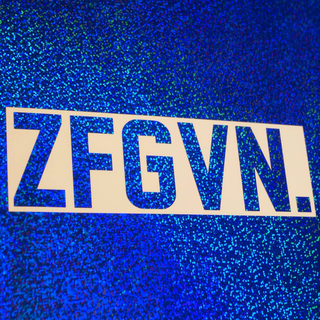 ZFGVN. Sticker statement - glitter red