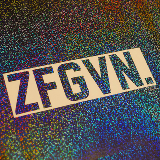 ZFGVN. Sticker statement - glitter blue