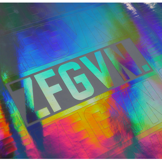 ZFGVN. Sticker statement - glitter blue