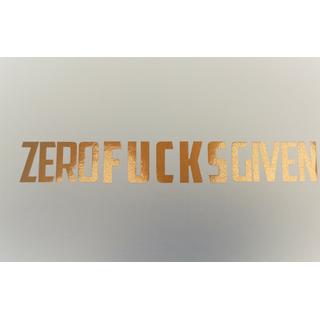 ZFGVN. Sticker lettering - antique bronze S