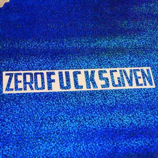 ZFGVN. Sticker lettering - glitter blue S