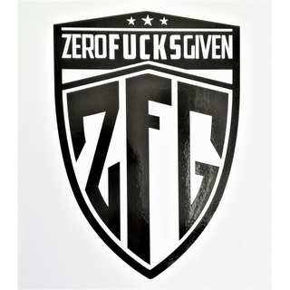 ZFGVN. Sticker blazon - white